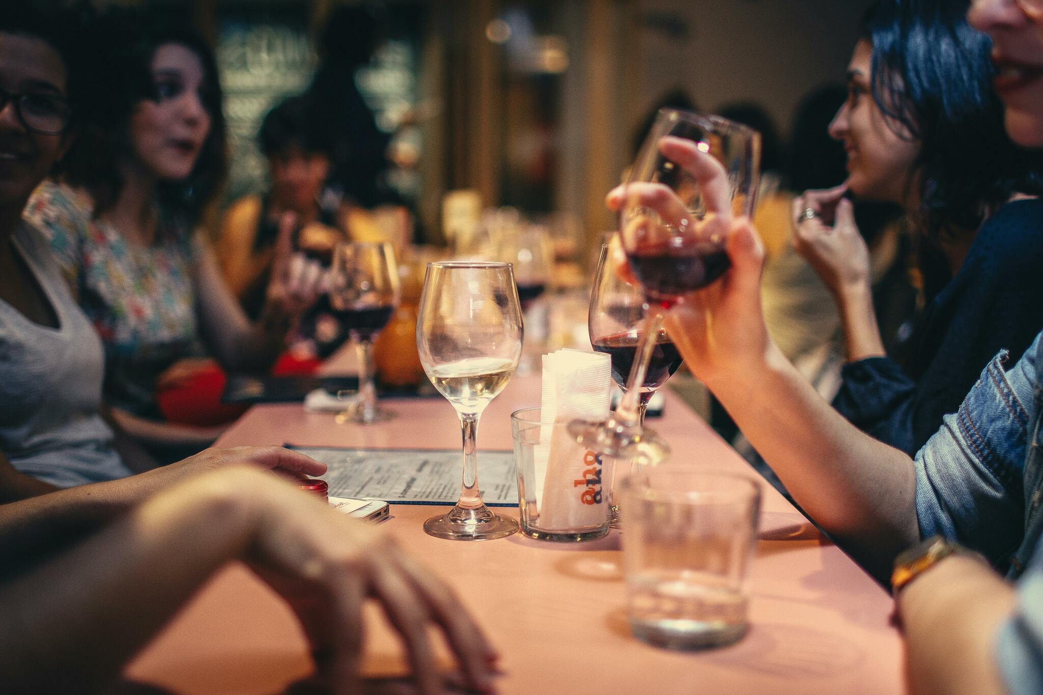 Guests enjoying a tasting together